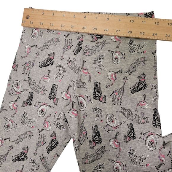 Spotted Zebra Girls Casual Zoo Animals Printed Gray Leggings Size Large (10) - Picture 7 of 9